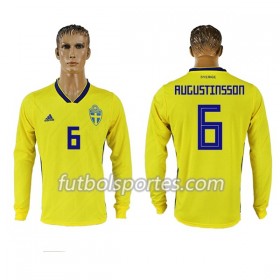 Camisetas Suecia Augustinsson 6 Primera Equipacion Mundial 2018 Manga Larga